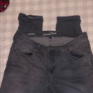 Gray midrise skinny jeans